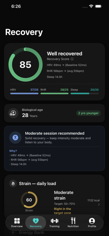Recovery Tab